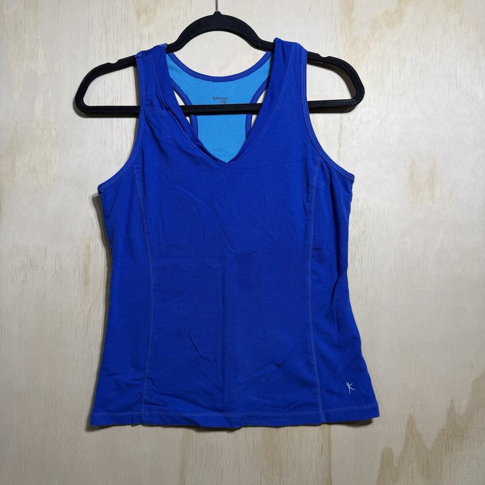 Danskin Now Blue‎ Racerback Tank Top Women’s Medium Athletic Yoga Workout Top